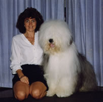 Tina Thomas and Old English Sheepdog